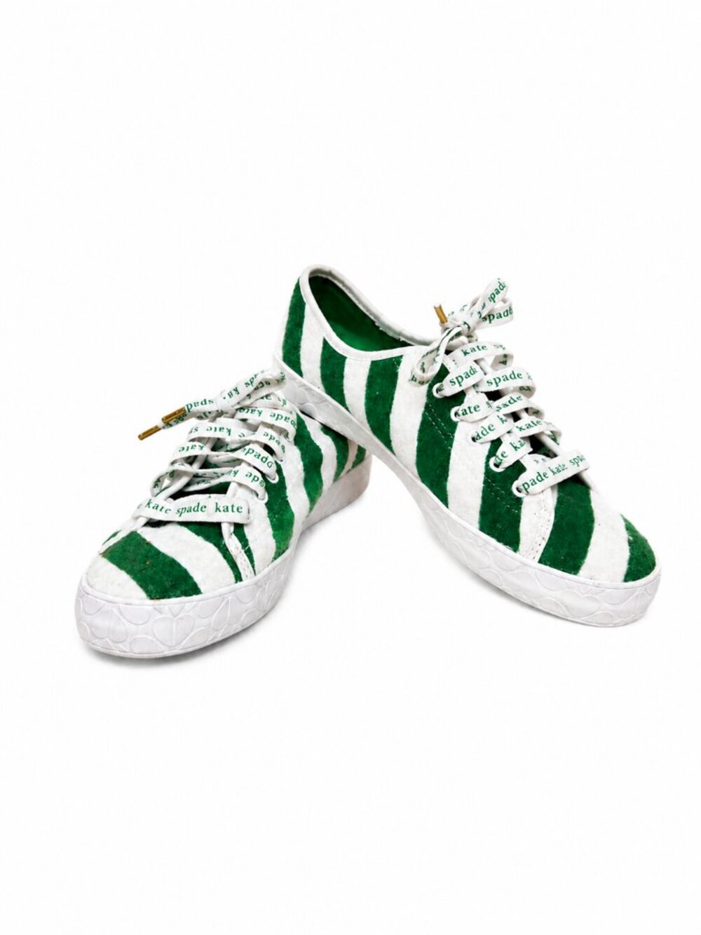 Keds x Kate Spade NY Terry Cloth Green Stripe Sneakers Women's 8.5 Shoes
